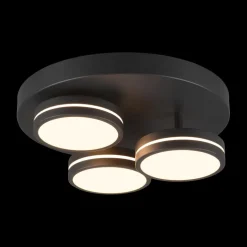 Plafonnier FRANKLIN 3Del. Rond Zwart