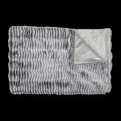 Plaid ABBIA Faux Fur Grijs