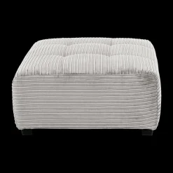 Poef LORETO Rib Lichtgrijs 119x100