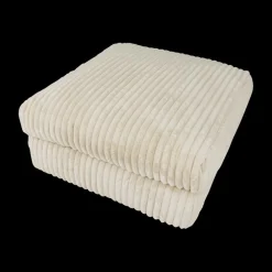 Poef PROSPERO Rib Ecru 105x105