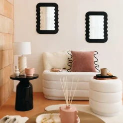 Poef ZINIAN Rond Boulé Wit