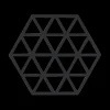 Potonderzetter TRIANGLES Sil. Black