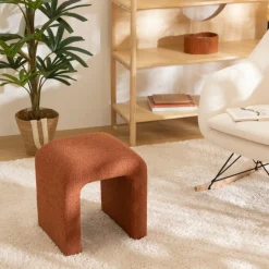 Pouf SEVGIR U-vorm Bouclé Terracotta