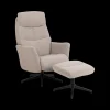 Relaxfauteuil HALDOR met Poef Monza Beige