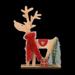 Rendier RUDOLF M/Sjaal Hout Ass.