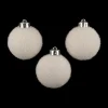 S/3 Kerstballen SNOW Wit