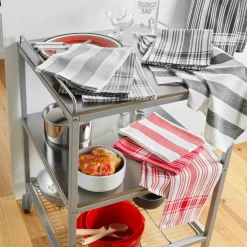 S/3 Keukenhanddoek BAYA Katoen Grijs