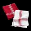 S/2 Keukenhanddoek TORCHA Katoen Wit/Rood