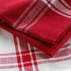 S/2 Keukenhanddoek TORCHA Katoen Wit/Rood