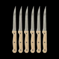 S/6 Luxe Steakmessen STEAK Hout