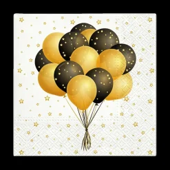 S/20 Serviet BALLOON Ballonnen Geel/Zwart