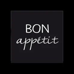 S/20 Serviet BON APPETIT Zwart/Wit