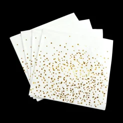 S/20 Serviet SPOTS Goud/Wit