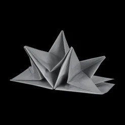 S/12 Serviet ZELMIA Geplooid Grijs