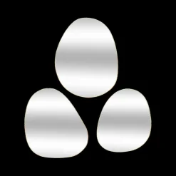 S/3 Spiegel LARIOZA Organ. Met. Goud