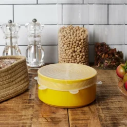 S/3 Vershouddeksel Rnd Sil. Trnsp.