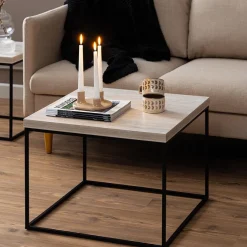 Salontafel AGNES Travertijnlook 60x45