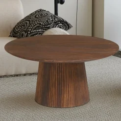 Salontafel DOMINGO Mango Lichtbruin Ø80