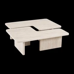 Salontafel ISANDRO 2Del. 120x120 Decor Travertin