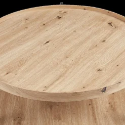 Salontafel JACOB Ø80 M/Onderblad Oude Eik
