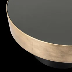 Salontafel LIGHT Zwart met gouden boord