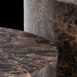 Salontafel LIVA S/2 Rond Bruin Delhi Marmer