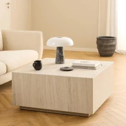 Salontafel LIVA Travertijnlook Vierkant 90