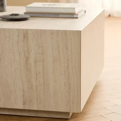 Salontafel LIVA Travertijnlook Vierkant 90