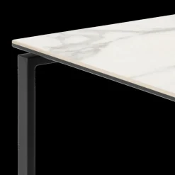 Salontafel MARCO S/2 Keramiek Wit/Metaal Zwart