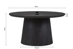 Salontafel NATHAN Ø80 Decor Donkerbruin