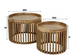 Salontafel NEROTA Massief mango zandkleur