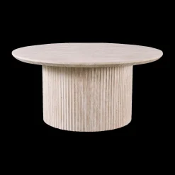 Salontafel PORTO Ø80 Travertijnlook