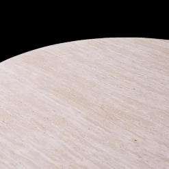 Salontafel PORTO Ø80 Travertijnlook