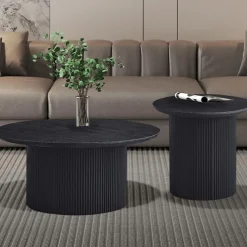 Salontafel PORTO Decor Donkerbruin Ø80