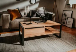 Salontafel ROCKY 100x55 Artisan Eik/Anthraciet