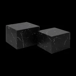 Salontafel S/2 LIVA Marmerlook Zwart