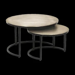 Salontafel set CELIA verouderd zilver