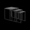 Salontafel Set van 3 MARCO Keramiek Zwart/Mt Zwart