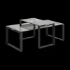 Salontafel Set van 2 MARCO Glas Smoke/Metal Black