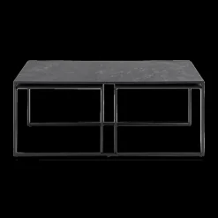 Salontafel Set van 3 RADDEL Mel. Marble/Metal Black