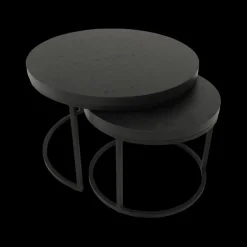 Salontafel Set van 2 SIGNA Nox Zwart