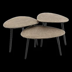 Salontafel Set van 3 VIOLET Antiek Brons