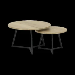 Salontafel Set van 2 ZYAN Natuur