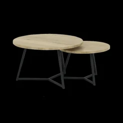 Salontafel Set van 2 ZYAN Natuur