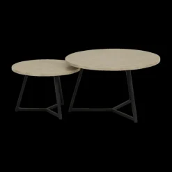 Salontafel Set van 2 ZYAN Misty Oak