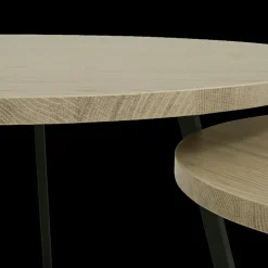 Salontafel Set van 2 ZYAN Misty Oak