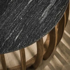 Salontafel SKY Ø77 zwart marmer