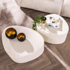 Salontafel WINNIE S/2 Stone Driehoekig