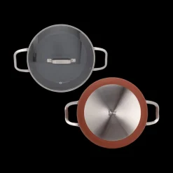 Sauseerpan CERAPRO Ø28 M/Deksel Terracotta