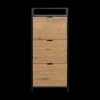 Schoenenkast BOKSKAP 3L/Legger (Wild Oak), B56-H129-D30